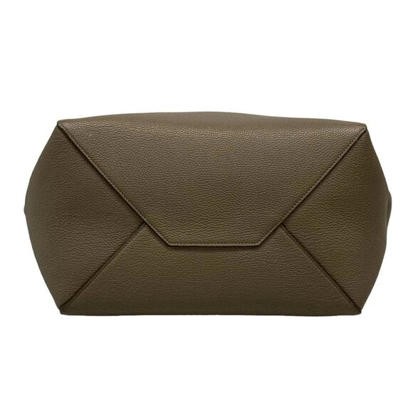 Auth CELINE Cabas Phantom Small With Belt - Gray Beige Soft grained calfskin - Picture 5 of 15